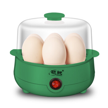 领锐（lingrui）迷你煮蛋器蒸蛋器自动断电蒸鸡蛋羹煮蛋神器小型早餐蒸鸡蛋机多功能低功率一人小容量 潮流绿色-单层不带碗
