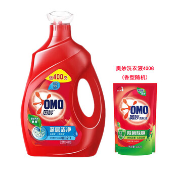 奥妙（OMO） 洗衣液 深层洁净3.2kg(2.8kg+400g)+除菌除螨400g 去污去渍留香