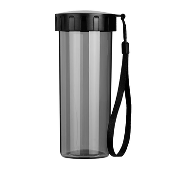 特百惠（Tupperware）莹彩430ML塑料杯男女士学生夏季运动水杯子户外便携大容量 酷炫黑