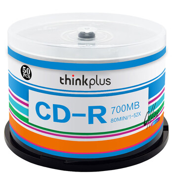联想CD-R光盘/刻录盘52速700MB办公系列空白光盘50片 桶