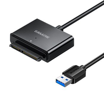 山泽USB3.0转SATA转换器 2.5/3.5英寸硬盘转接头数据连接线 笔记本电脑台式机易驱线 0.5米 YQX-03H