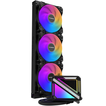 TCOMAS钛钽SJ-A090 360黑色 一体式CPU水冷散热器 大冷头加厚冷排风扇ARGB光效 支持intel/AMD