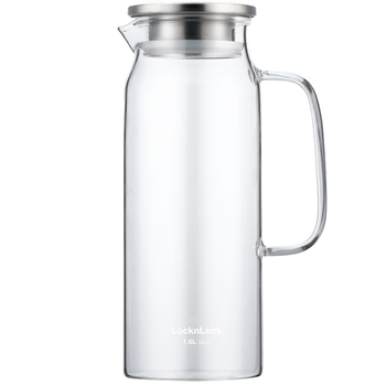 乐扣乐扣（LOCK&LOCK）凉水壶耐热玻璃水壶泡茶柠檬水果水杯子家用大容量玻璃茶水杯1.6L