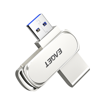 忆捷（EAGET）64GB USB3.2 U盘 F80高速全金属360度旋转电脑车载两用优盘大容量办公学生防震【支持个性定制】