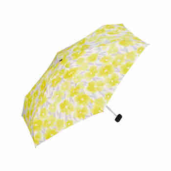 WPC日本品牌防UV紫外线五折遮阳伞小巧时尚折叠 精致便携晴雨两用伞 浅黄色