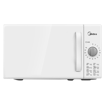 美的（Midea）快捷家用微波炉家用小型迷你360°转盘加热 旋钮操控易洁内胆时间调节20升（PM2000）