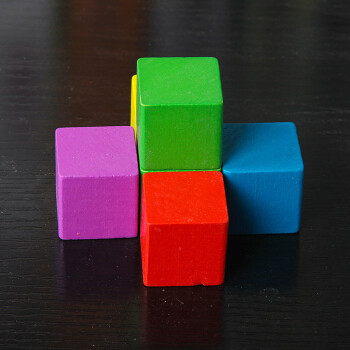 正方体积木木头方块启智小立方体小学数学幼儿园教具套装几何图形正