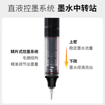 真彩(TRUECOLOR)直液式中性笔黑色0.5mm全针管速干大容量巨能写商务办公走珠签字笔考试刷题笔水笔热门商品101K 真彩(TRUECOLOR)直液式中性笔黑色0.5mm全针管速干大容量巨能写商务办公走珠签字笔考试刷题笔水笔热门商品101K