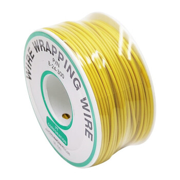 丢石头 24/30# 单芯OK线飞线PCB跳线电路板连接线 镀锡铜芯连接线 黄色 24AWG