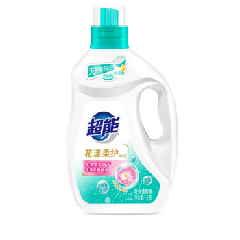 超能花漾柔护洗衣液1kg*1瓶 香味持久天然椰子油生产低泡易漂家用 