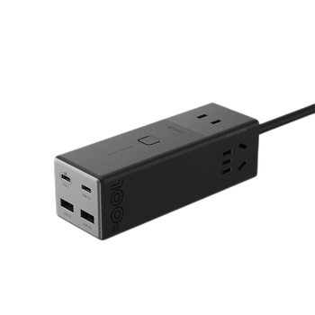 公牛（BULL）氮化镓100W快充笔记本插座/插线板/插排/接线板 3C认证 适用iphone17 总控开关2C2A+3插孔 灰色