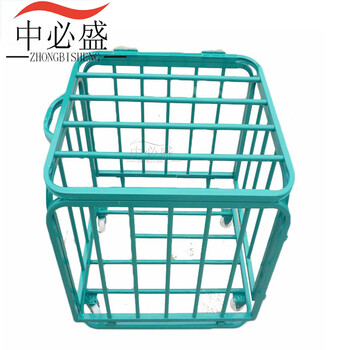 中必盛 篮球收纳框球车篮球推车球框收纳篮球车装球车 绿色90*80*80