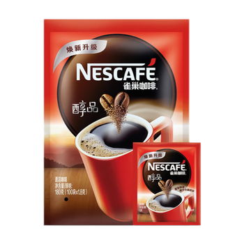 雀巢（Nestle）醇品无蔗糖速溶黑咖啡 独立袋装 美式黑咖啡1.8g*100包