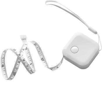 DSB（迪士比）卷尺软尺皮尺迷你卷尺自动卡位 米尺小卷尺量三围钥匙扣伸缩尺子便携 2米白色 LT-723