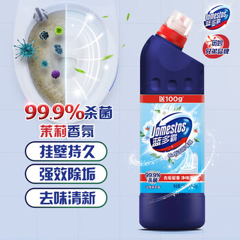 蓝多霸洁厕灵 马桶清洁剂 洁厕啫喱淡雅茉莉香 500g+100g除菌洁厕啫喱