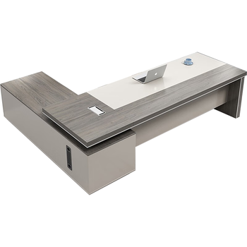 信京办公桌老板桌时尚总裁桌办公家具大班台经理桌椅组合 2.0米含侧柜