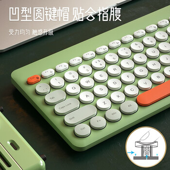 B.O.W航世 MK221无线键盘鼠标套装 混彩复古巧克力无线键鼠 笔记本台式通用键鼠套装 橙灰绿 B.O.W航世 MK221无线键盘鼠标套装 混彩复古巧克力无线键鼠 笔记本台式通用键鼠套装 橙灰绿