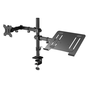 ATSCORE笔记本显示器支架显示器增高架双屏拼接电脑支架免打孔双屏显示器支架臂笔记本支架组合二合一支架