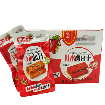 椒骄 井水卤豆干750g(25g×30包)盒装 休闲办公零食零嘴 香辣味
