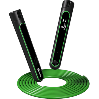 Keep燃脂负重计数跳绳有绳成人儿童跳绳学生考试训练绳-酷黑绿/长绳