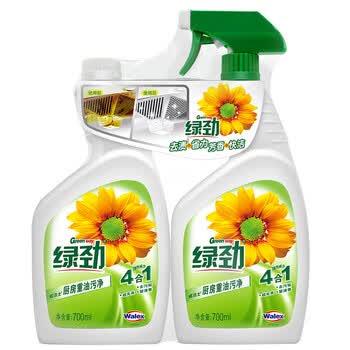 绿劲厨房重油污净700ml+700ml替换装 强效去油污厨房清洁剂/