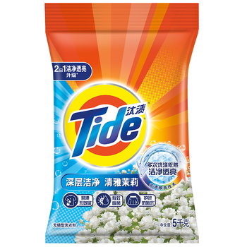 汰渍洁净透亮洗衣粉茉莉香10斤装 强效去渍 大袋批发非皂粉家庭装