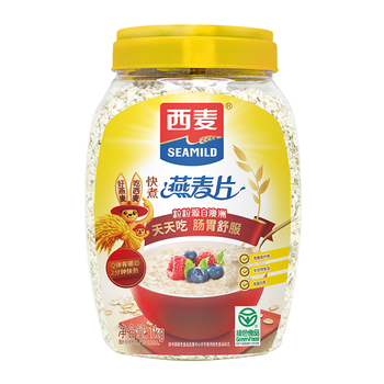 西麦全粒快熟燕麦片1000g桶冲饮谷物营养早餐膳食纤维无额外添加蔗糖