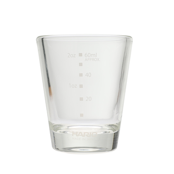 HARIO 日本进口耐热玻璃意式浓缩咖啡杯带刻度盎司杯标准量杯2只装