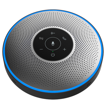 得力视频会议全向麦克风无线连接 (360度拾音 适合20-70㎡中型会议室)拾音器 蓝牙音箱 旗舰款14871