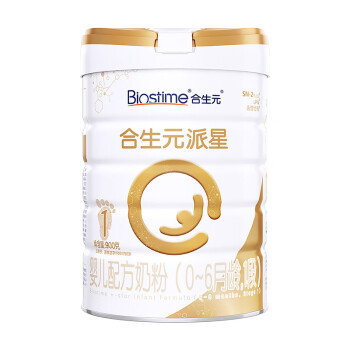 合生元（BIOSTIME）派星 婴儿配方奶粉 1段(0-6个月) 法国原装原罐进口 900克