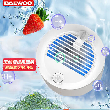 大宇(DAEWOO) 果蔬清洗机 家用壁挂式全自动洗菜机果蔬卫士清洗机 肉类果蔬食材净化器 QX4白色