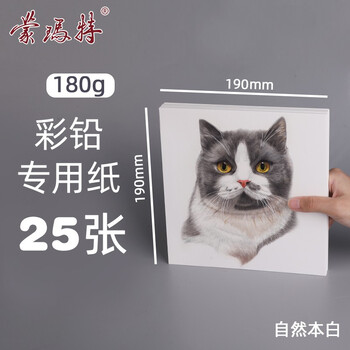 蒙玛特(Mont Marte)彩铅纸190*190 彩色铅笔画纸加厚180g彩铅笔绘画纸套装 美术儿童素描画画纸ATOD-PP1904P美术写生