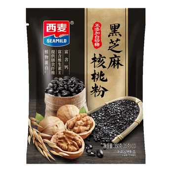 西麦黑芝麻核桃粉350g 燕麦片黑芝麻糊营养早餐