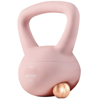 yottoy翘臀软壶铃女士提壶哑铃翘臀深蹲力量家用健身训练器材4kg-迷见粉
