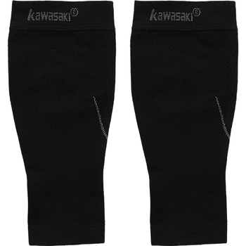 川崎（KAWASAKI）运动护腿跑步健身压缩袜套篮球足球护小腿护套A3433黑色L码两个装