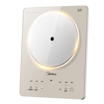 美的（Midea）电磁炉多档调节家用火锅炉 2200W大功率爆炒一体玻璃面板匀火加热 铂钻系列 防水智能MC-E22B23