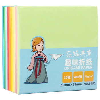 天章(TANGO)手工折纸DIY彩纸65*65mm/儿童学生手工剪纸小星星千纸鹤幼儿园早教用品春节折纸 400张/10色70g