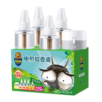 超威电热蚊香液基孔肯雅热灭蚊器非无香驱蚊液防蚊液补充液4瓶1加热器