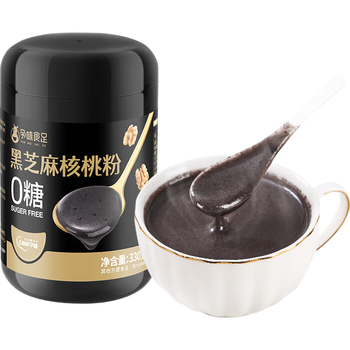 孕味食足0糖黑芝麻粉330g 孕期营养早餐冲饮代餐食品黑芝糊