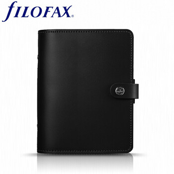 Filofax记事本英国进口笔记本高档手帐本真牛皮活页本礼盒装original系列A5磨砂哑光黑022509伴手礼