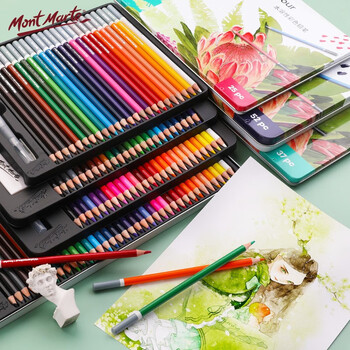 【全网低价】蒙玛特(Mont Marte)彩铅36色 彩色铅笔水溶性彩铅笔美术画笔画画铅笔套装 手绘色彩学生绘画笔铁盒装MPN0152美术写生