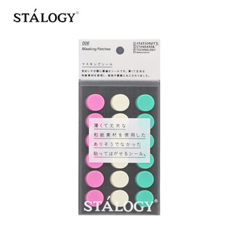 STALOGY 标签贴 标签纸贴纸 口取纸 便利贴 贴纸标签 圆点贴 便签 索引纸 16mm 冰激凌色