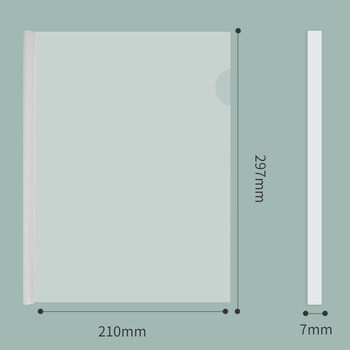 西玛(SIMAA)10只A4水滴杆抽杆夹 办公报告夹拉杆夹文件夹资料夹白色 文具6112