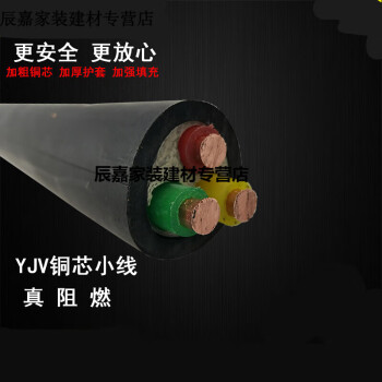 迎科电缆YJV22铜芯国标小线2/3+1/4+1/5芯1.5/2.5/4/6平方地埋 铠装2芯4平方(米)