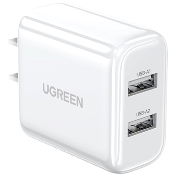 绿联5v2a充电头器10.5W多口USB插座头兼容1a双口充电器适用iPhone16e15华为小米安卓手机手表iPad平板