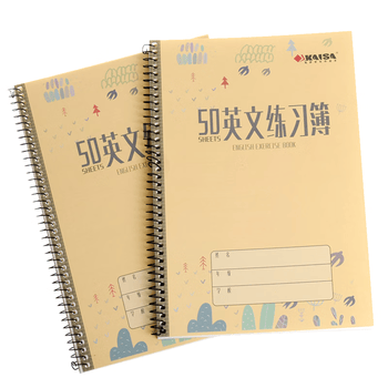 【开学必备】凯萨(KAISA)英语本 18K50张英文练习本外语本70g初中小学生作业本 2本装30240