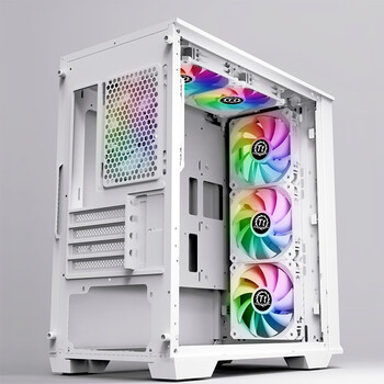 Thermaltake（Tt）枭龙 12 ARGB 雪白版 机箱风扇（ARGB风扇*3/集线器*1/主板同步/减震设计/PWM智能温控）