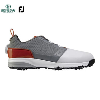 footjoy高尔夫球鞋男士fj contour防水boa鞋带系统golf运动球鞋 白/灰