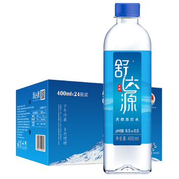 舒达源 克东天然苏打水京东自营400ml*24瓶 无糖弱碱性饮用水整箱小瓶