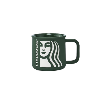 星巴克（Starbucks）墨绿色女神款陶瓷马克杯办公室咖啡杯子320ml男女生女神节礼物